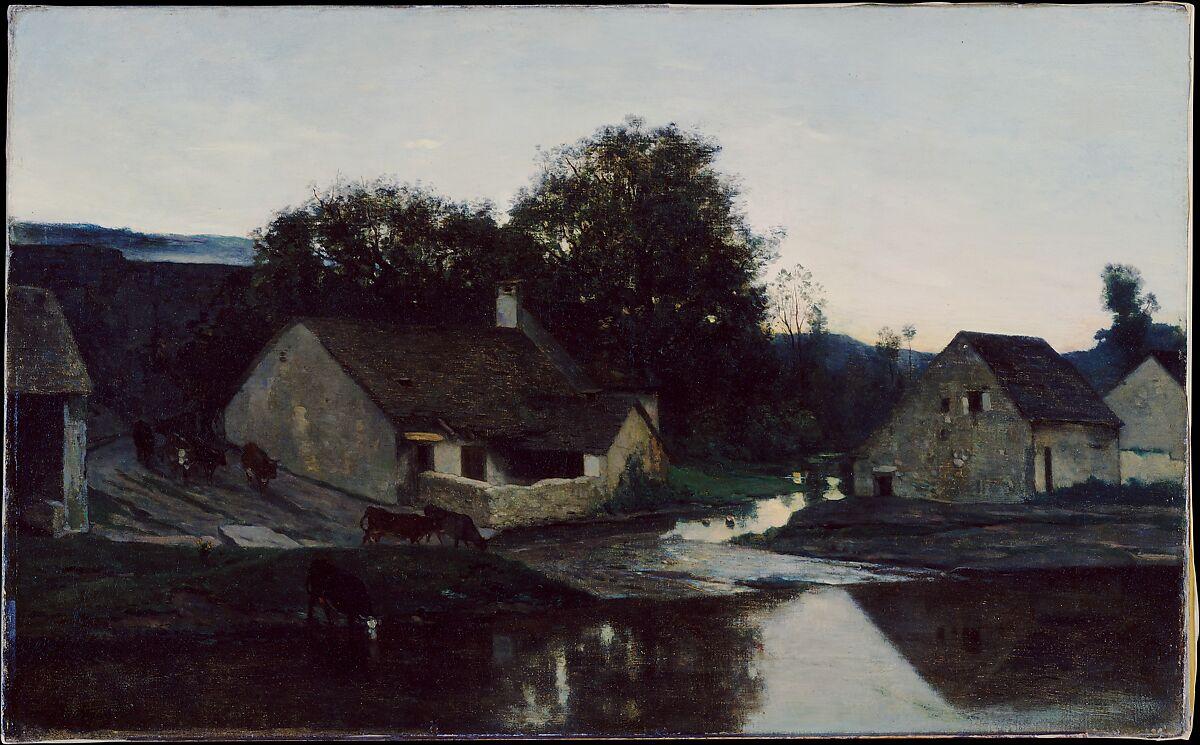 Artwork: The Hamlet of Optevoz by Charles-François Daubigny