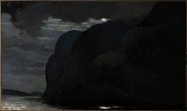 Artwork: Cape Trinity, Saguenay River, Moonlight by Winslow Homer