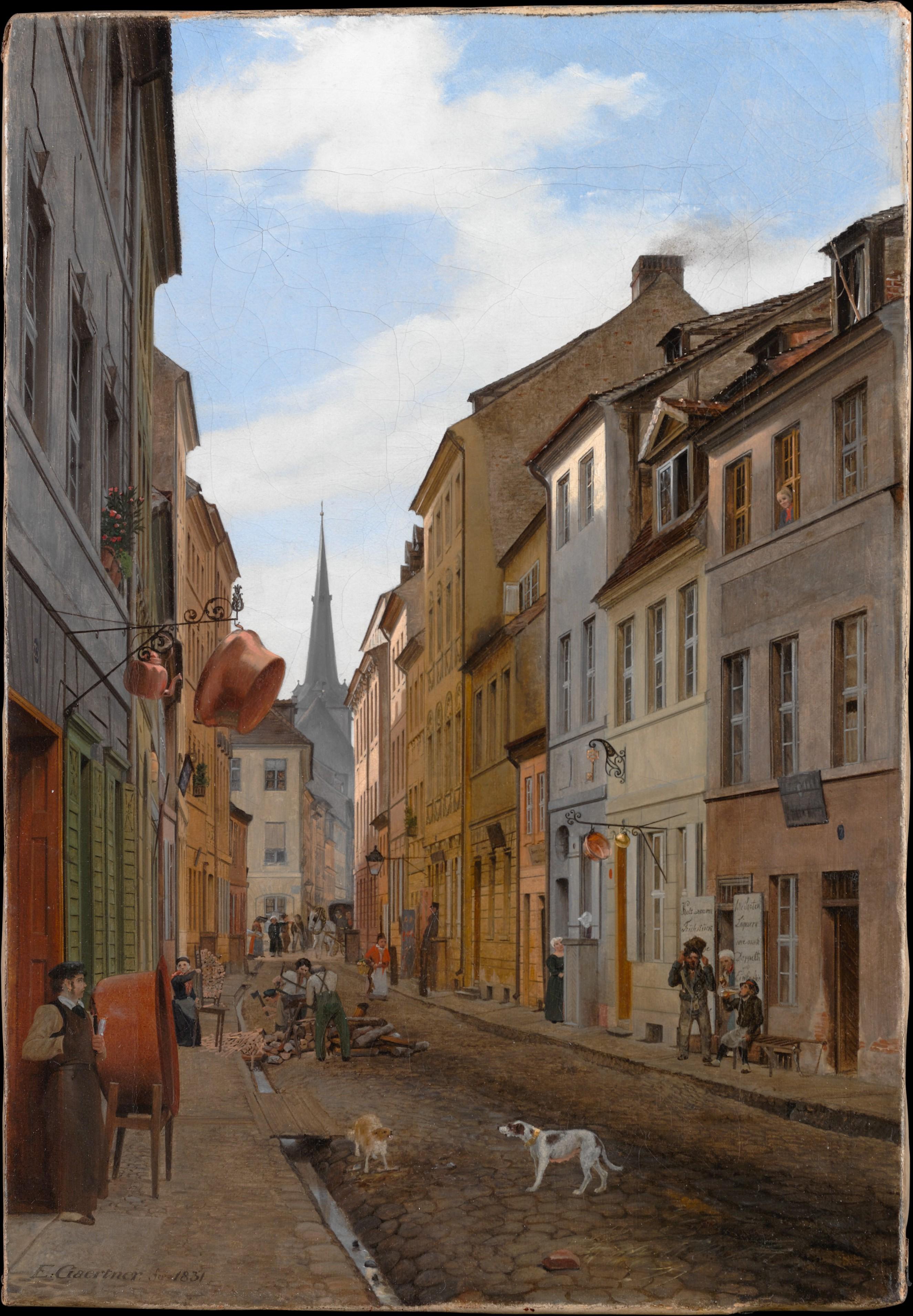 Artwork: Parochialstrasse in Berlin by Eduard Gaertner