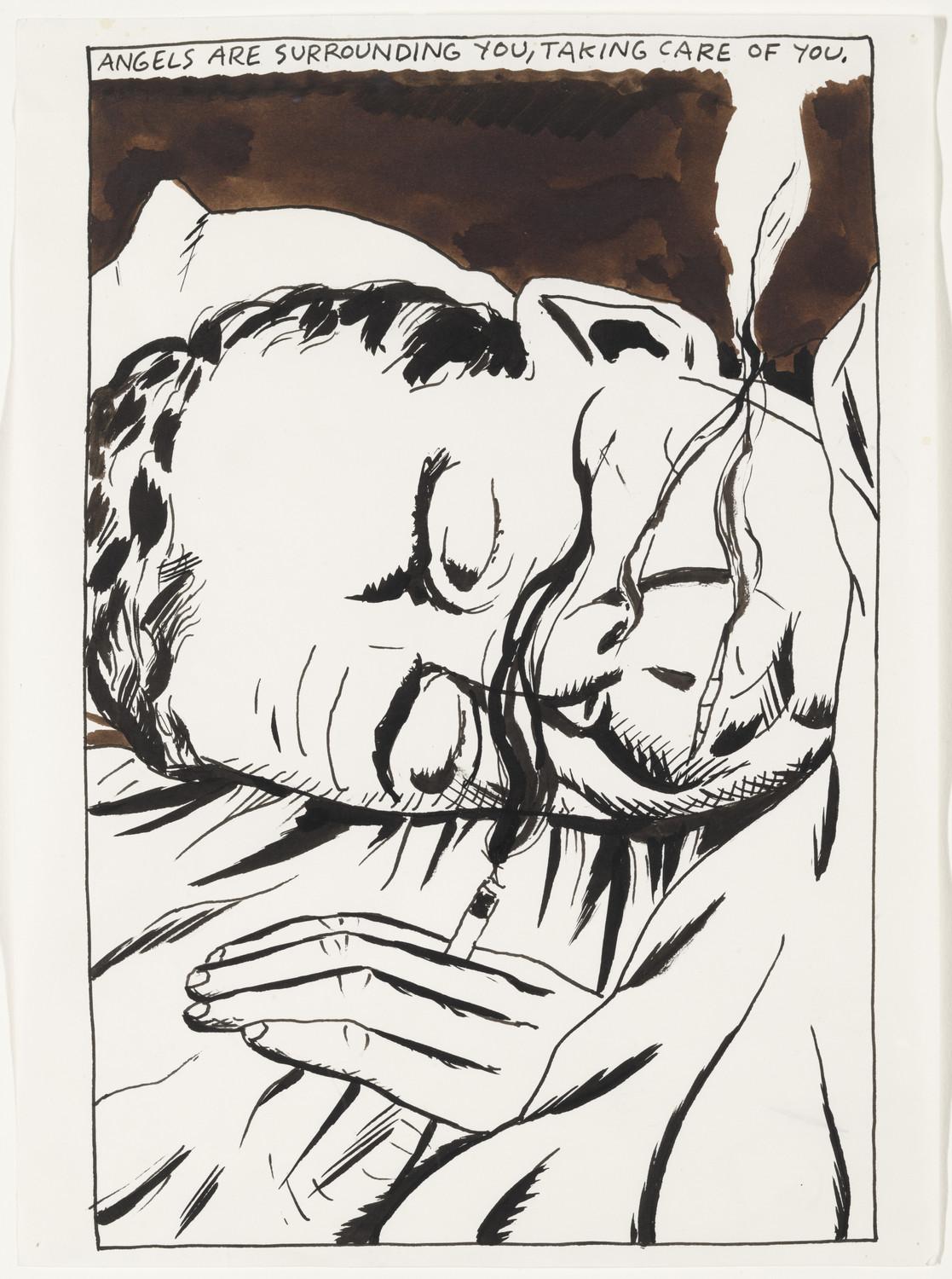 Artwork: No Title (Angels are surrounding...) by Raymond Pettibon