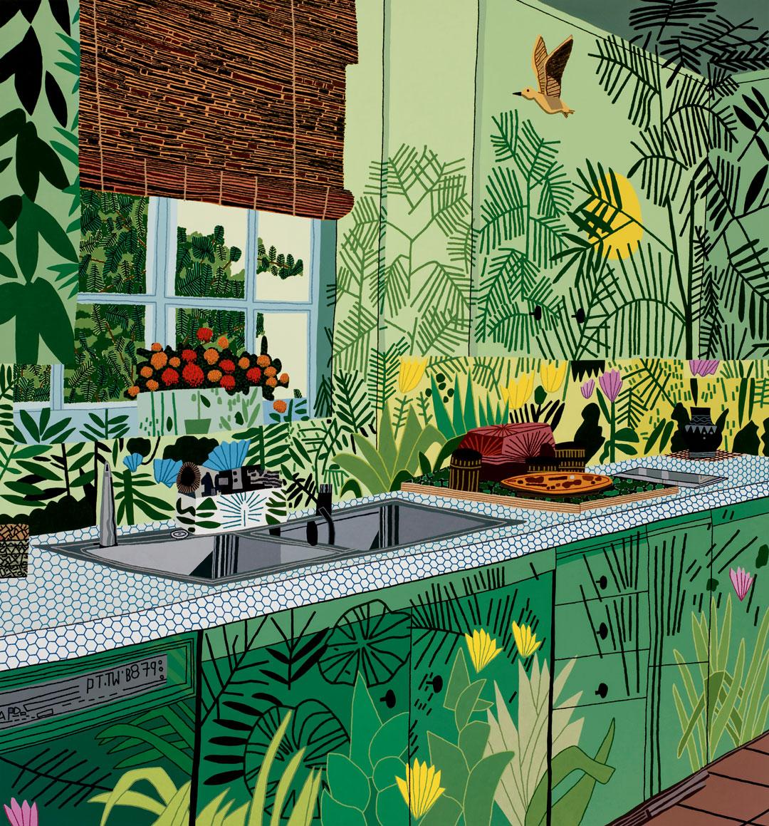 Artwork: Jungle Kitchen by Jonas Wood